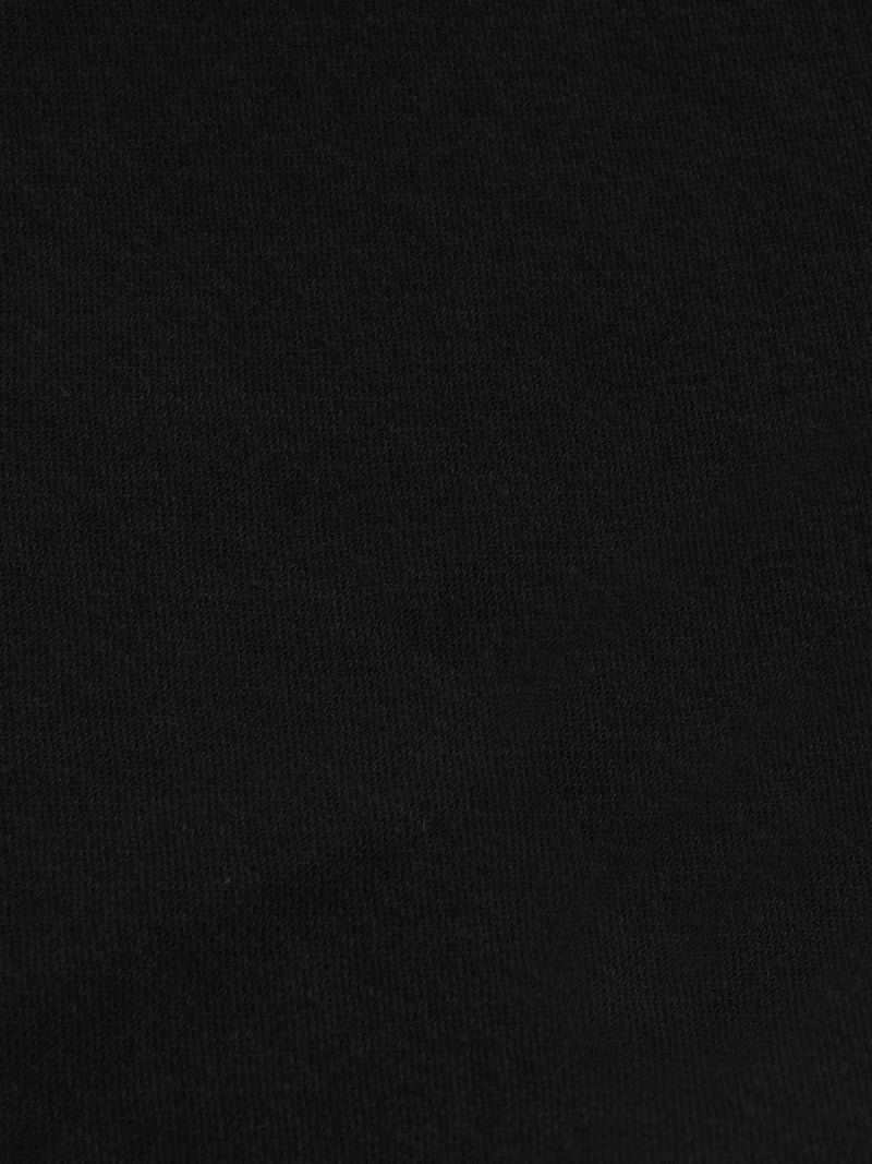 NYC Polo Fleece Gathering Bottom Capri For Ladies-Black-SP1999