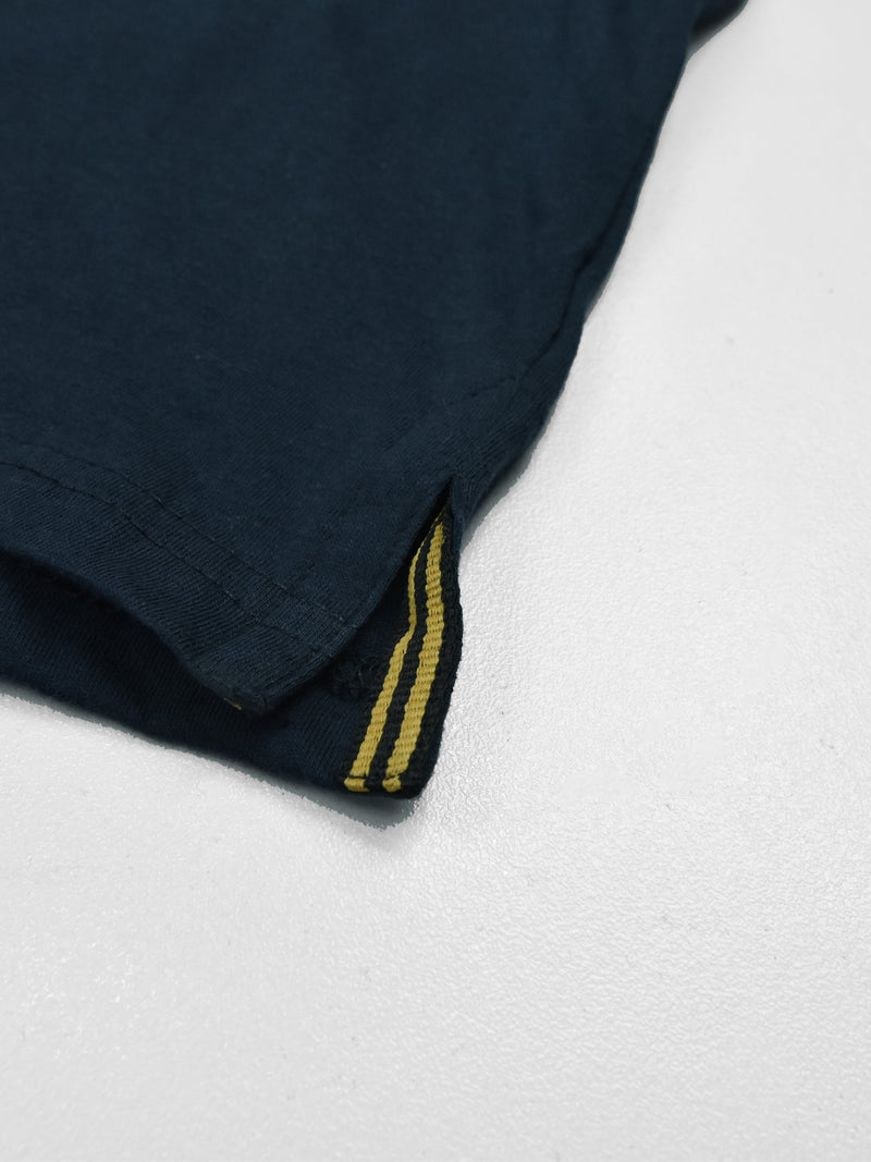 NXT Summer Polo Shirt For Men-Dark Navy With White & Brown Stripe-SP1445/RT2332