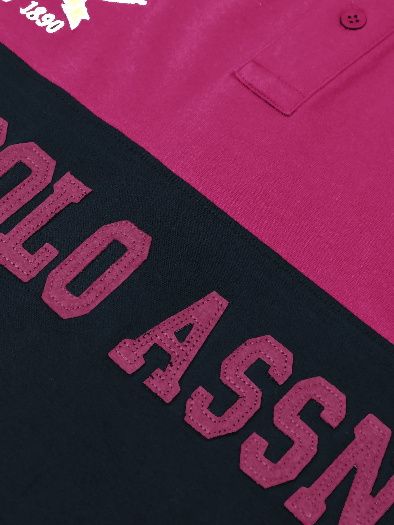 U.S.P.A Polo Shirt For Men-Magenta & Navy-RT49