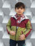 Mango Stylish Inner Fur Zipper Hoodie For Kids-Green Melange & Burgundy-BE146/BR957