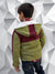 Mango Stylish Inner Fur Zipper Hoodie For Kids-Green Melange & Burgundy-BE146/BR957