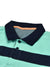 NXT Summer Polo Shirt For Men-Cyan Blue With Stripes-SP1521/RT2356