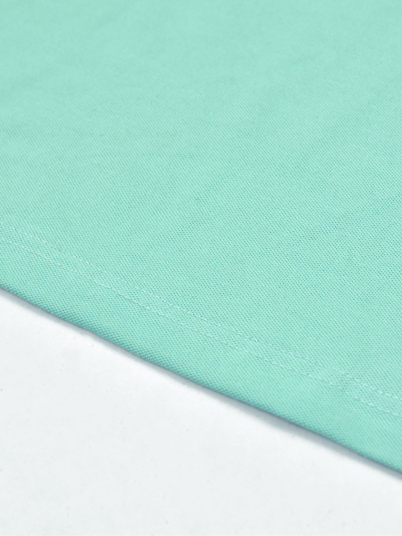 NXT Summer Polo Shirt For Men-Cyan Blue With Stripes-SP1521/RT2356