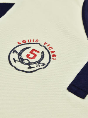 LV Summer Polo Shirt For Men-Off White & Dark Navy-SP1571/RT2373