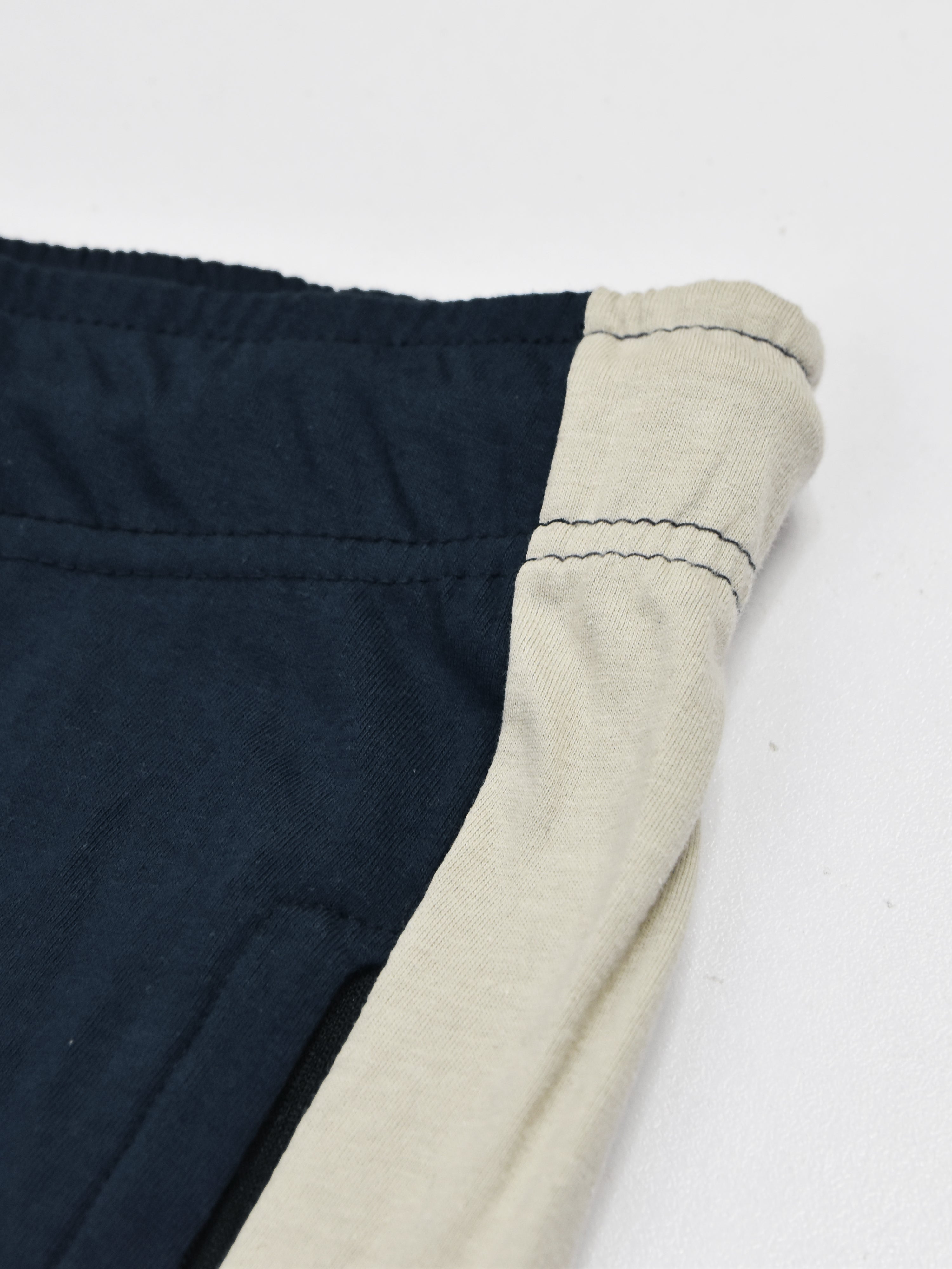 Summer Single Jersey Slim Fit Trouser For Men-Navy With Skin Pannel-SP122