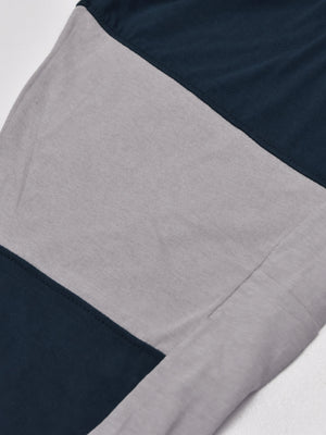 Summer Single Jersey Slim Fit Trouser For Men-Navy With Light Grey Pannel-RT106