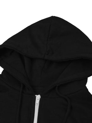 Next Fleece Zipper Hoodie For Men-Black With Grey Melange Panel-SP705