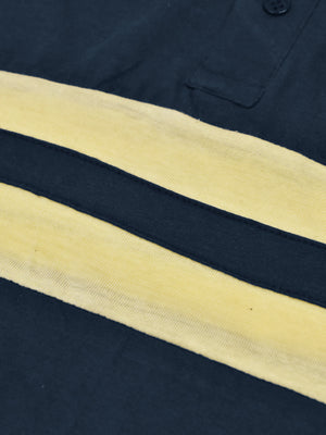 NXT Summer Polo Shirt For Men-Dark Navy With Light Yellow Strip-SP1442/RT2330