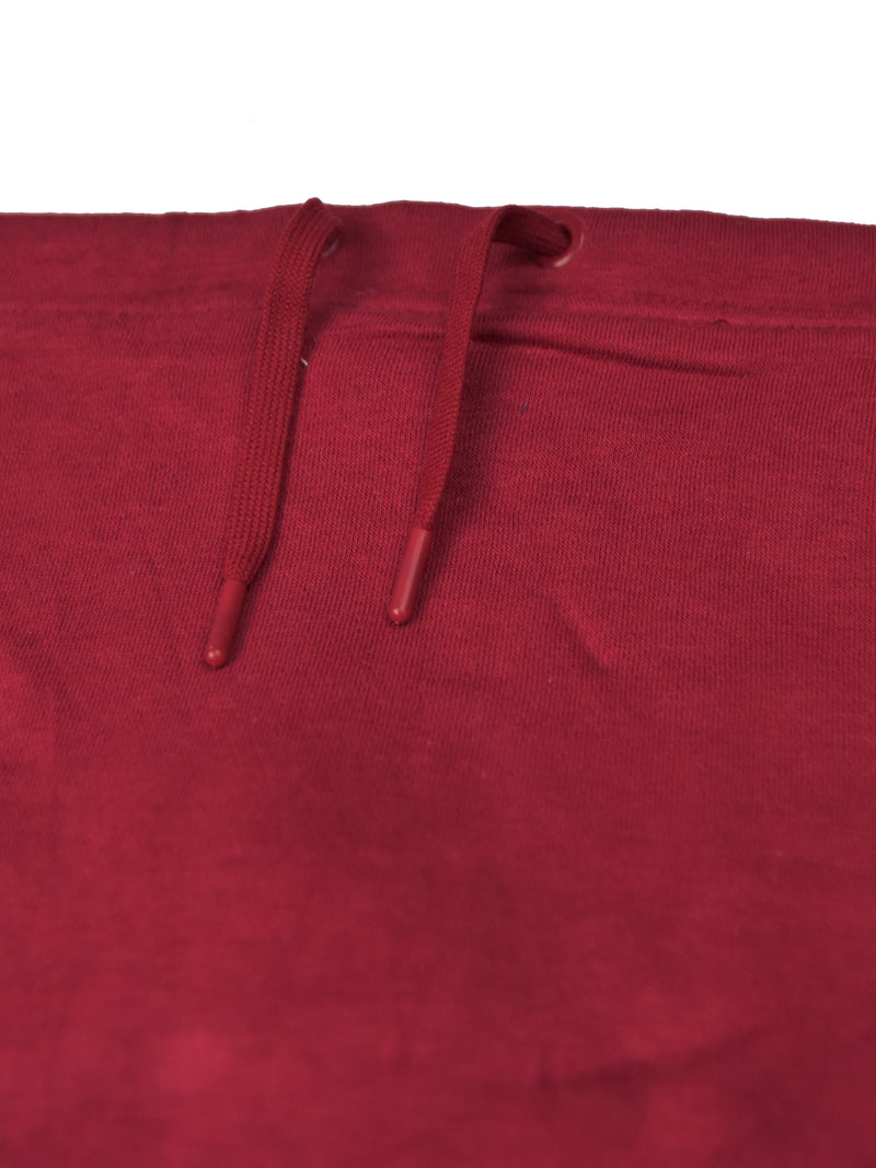 NK Fleece Cowl Neck Sleeveless Hoodie For Men-Maroon-SP334/RT2135