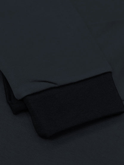 Upgrade Fashion Terry Fleece Funky Style Sweatshirt For Me-Dark Slate Grey with Black-BE2517