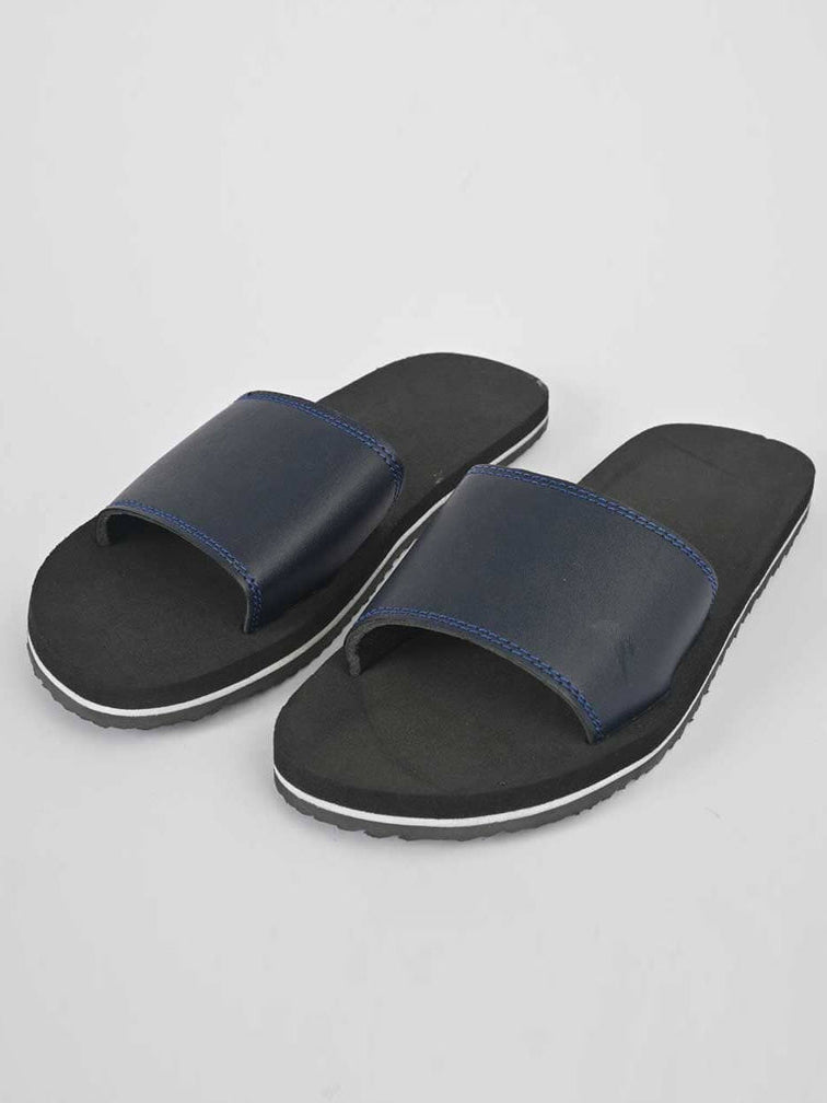 Winnipeg Style Slides For Men-Navy-RT1861