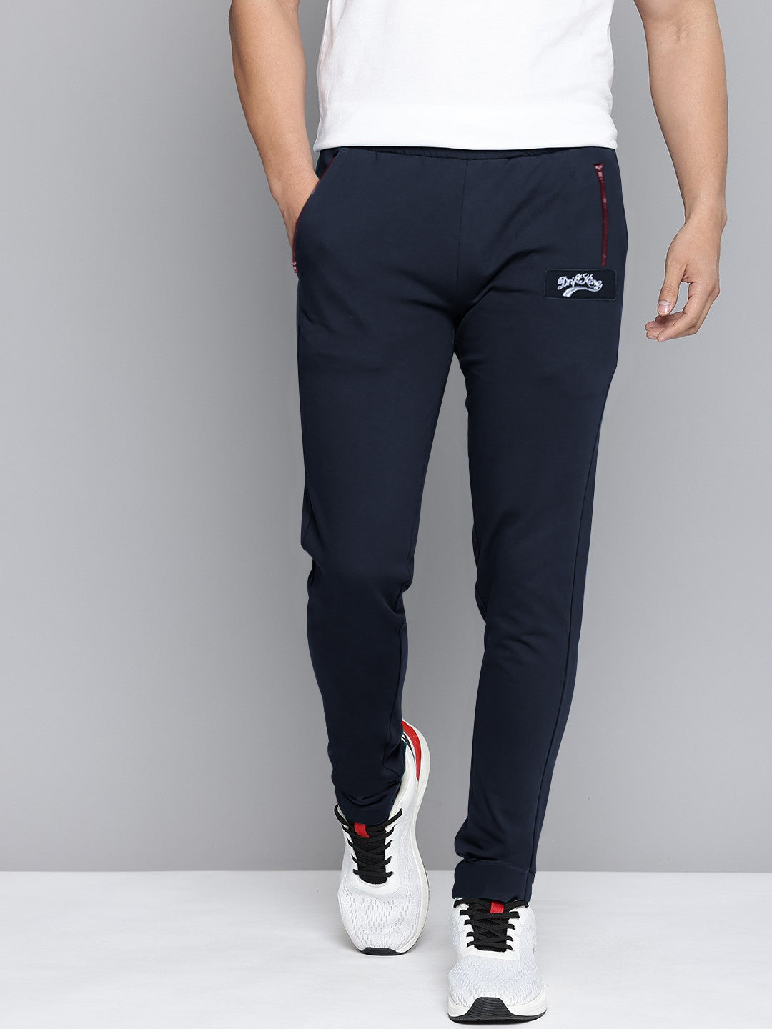 Drift King Slim Fit Fleece Jogger Trouser For Men-Navy-BE2850