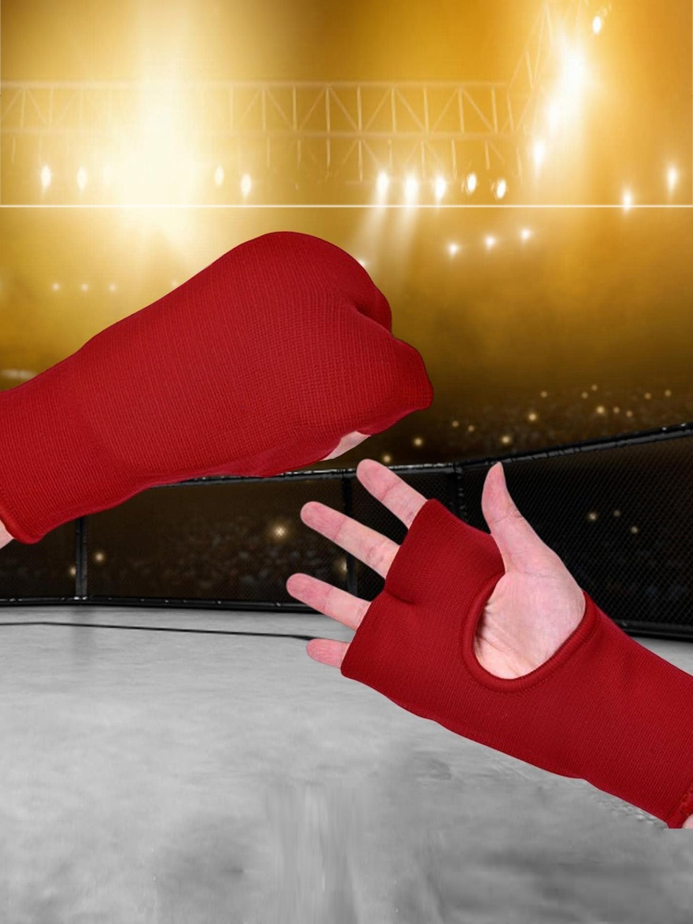 Enakshi Elastic Comfortable Inner Gloves-Red-LV4564