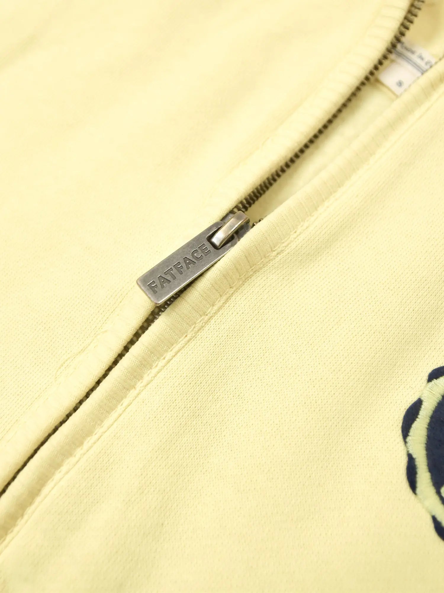 Fat Face Fleece Zipper Hoodie For Men-Light Yellow-BE07