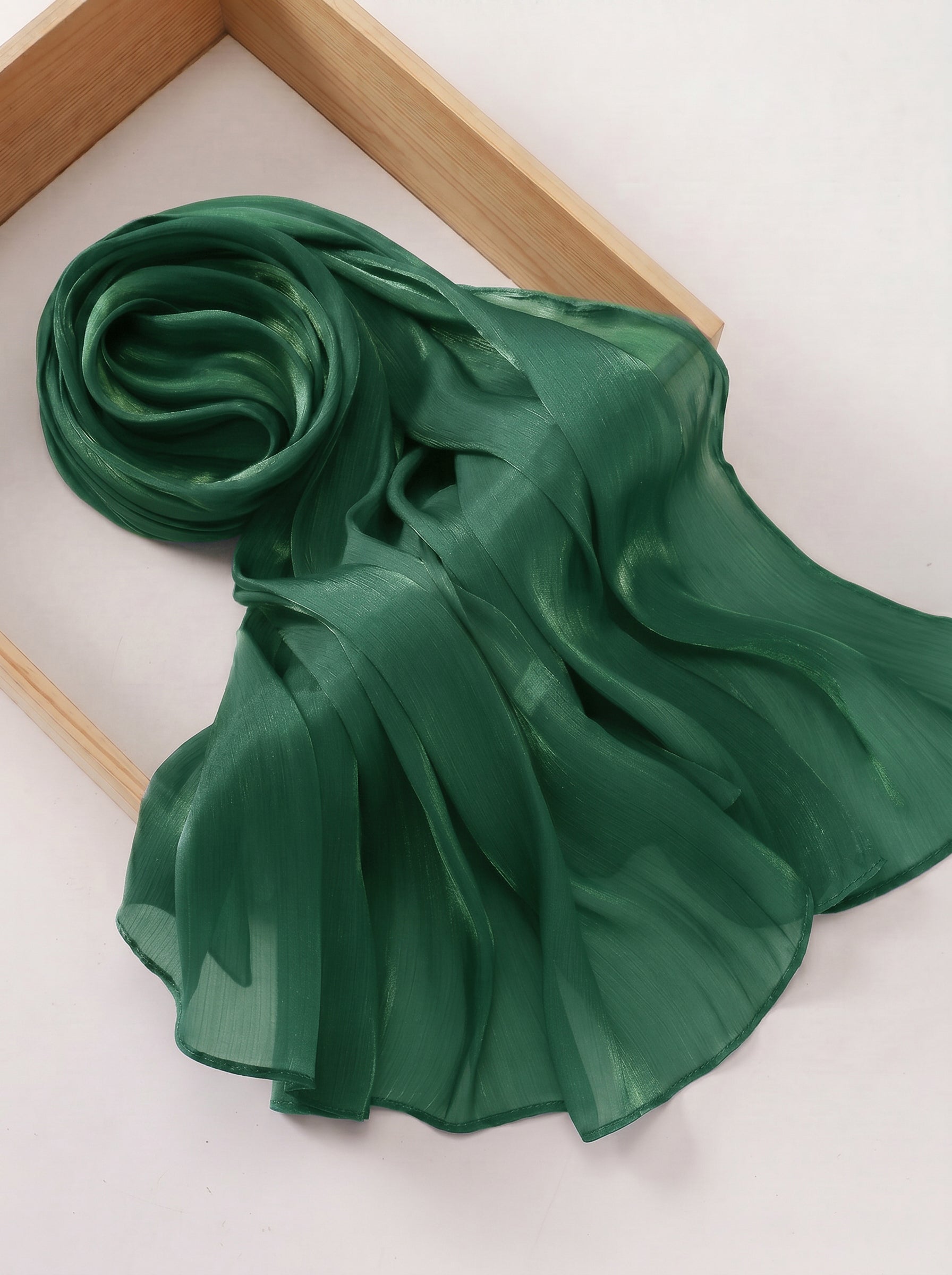 Imported Net Dupatta-Flag Green