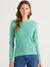Full Fashion Pineapple Wool Sweatshirt For Women-Light Green-BE595