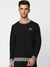 GA Fleece Funky Style Sweatshirt For Men-Black with Grey-BE2385