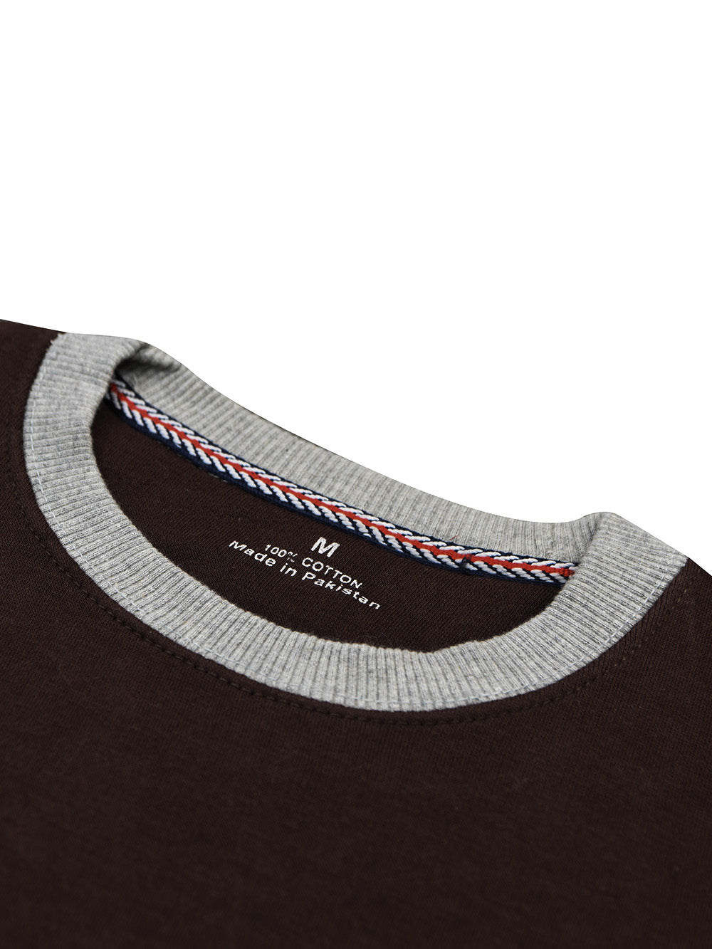 GA Fleece Funky Style Sweatshirt For Men-Brown with Grey-BE2363