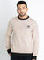 GA Fleece Funky Style Sweatshirt For Men-Light Pink Melange with Black-BE2363