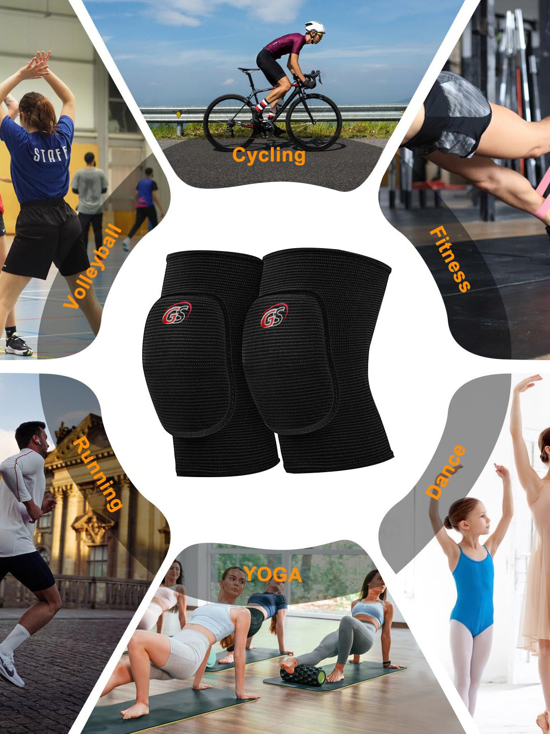 GS Volleyball Knee Protection Pads Pair-LV514