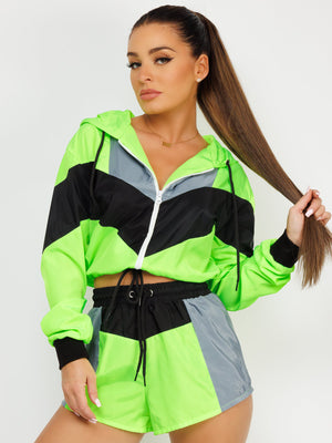 Rising Lightweight Festival Short Jacket For Ladies-Neon Green-SP3297