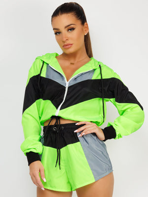 Rising Lightweight Festival Short Jacket For Ladies-Neon Green-SP3297