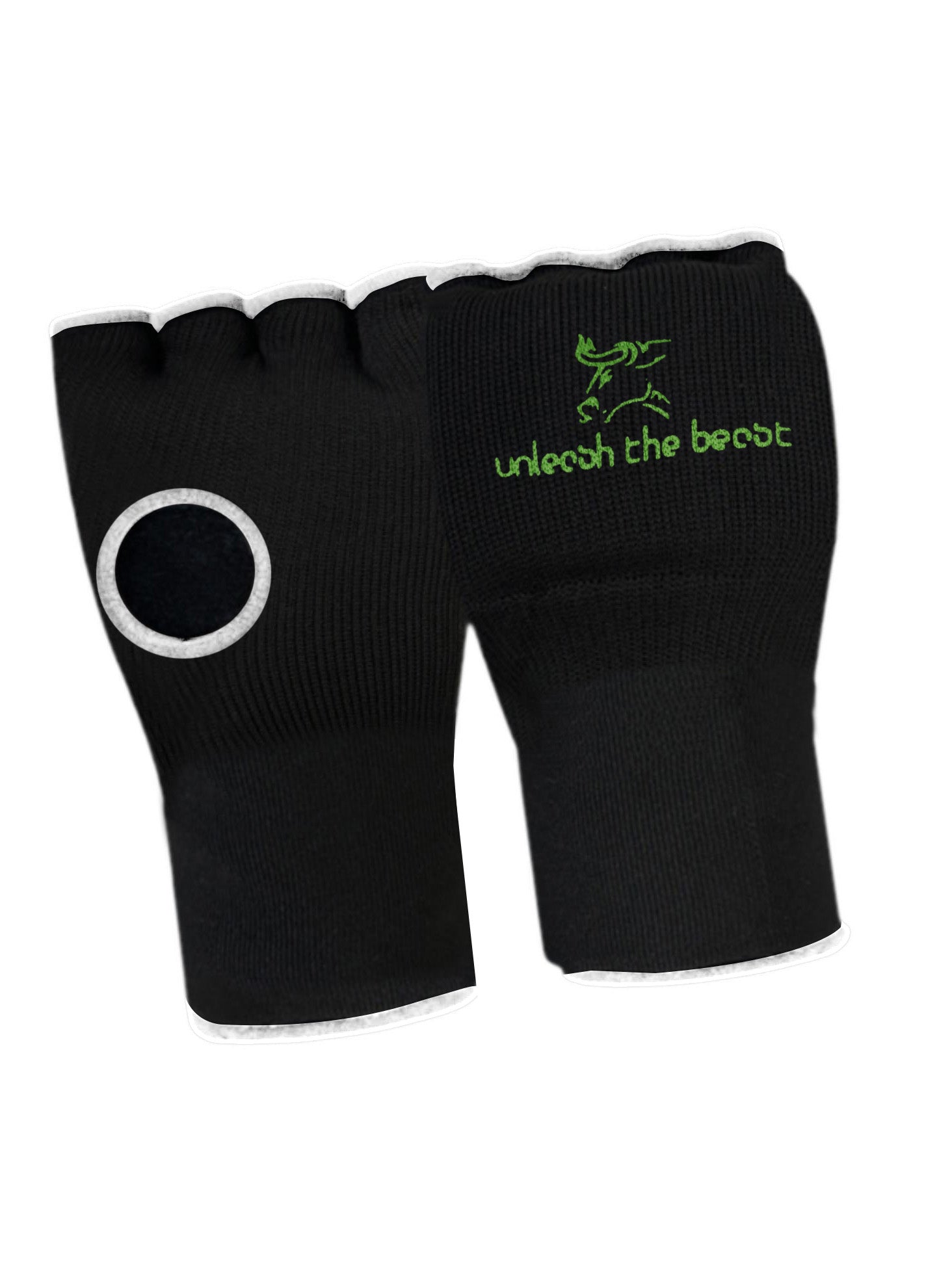 Unleash the Beast Gloves without Wrist Wrap Pair-Black with White-LV447