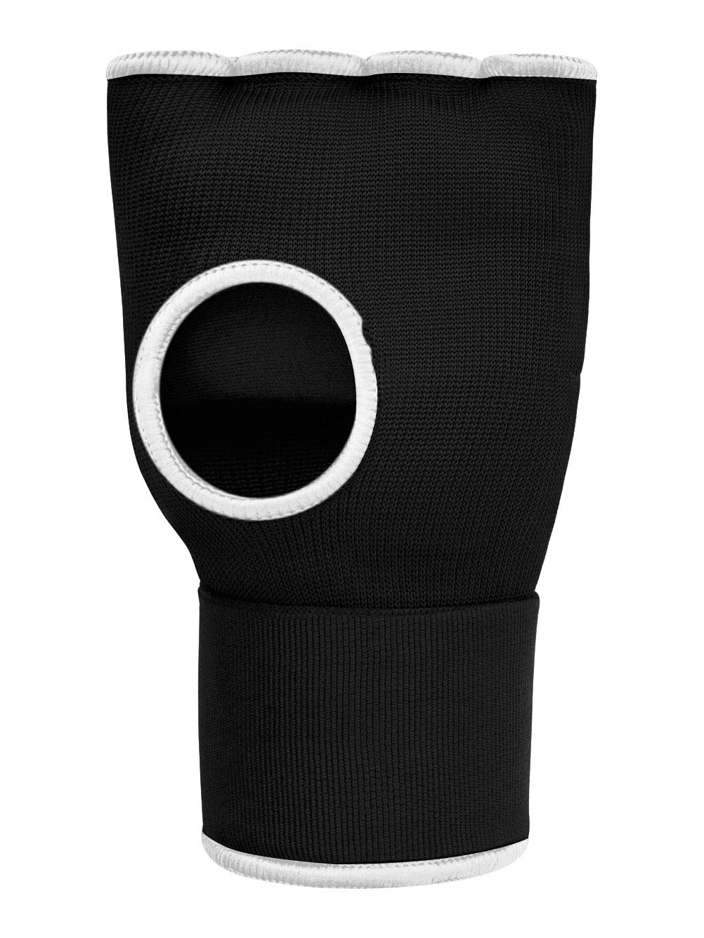 Half Finger Boxing Hand Gel Gloves-Black with White-LV444