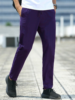 Louis Vicaci Slim Fit Lycra Trouser Pent For Men-Purple-BR664