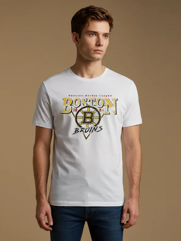 47 Single Jersey Crew Neck Tee Shirt For Men-White with Print-SP1649/RT2389