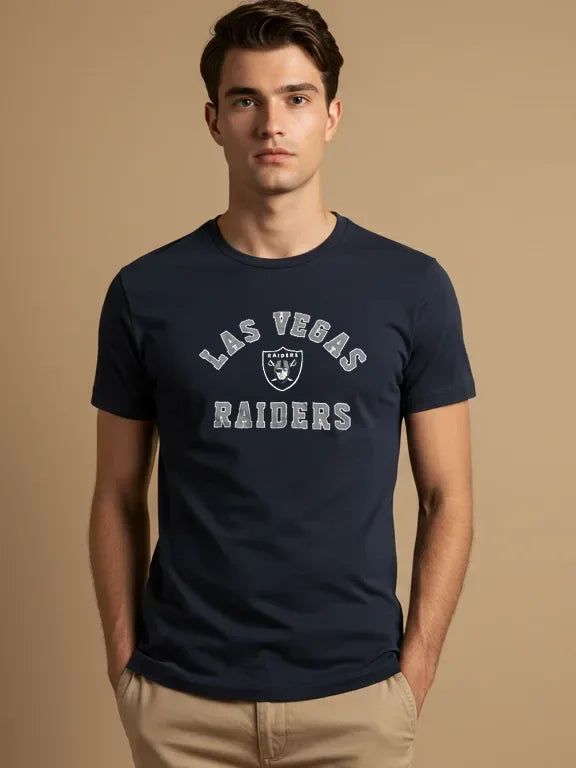 47 Single Jersey Crew Neck Tee Shirt For Men-Dark Navy with Print-BE1015/BR13253