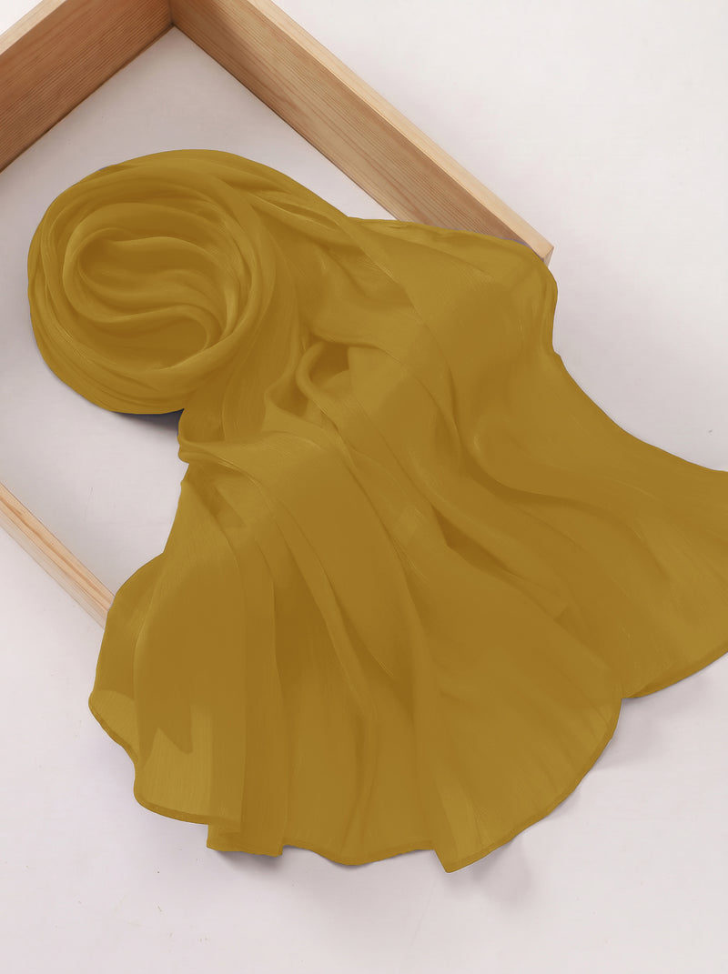 Imported Net Dupatta-Blaze Yellow