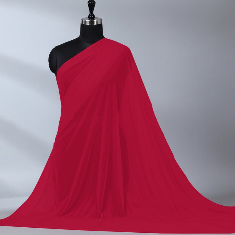Imported Net Dupatta-Carrot Pink