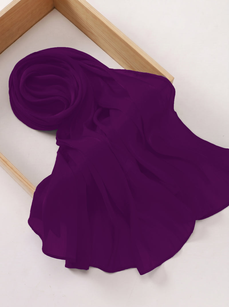 Imported Net Dupatta-Dark Magenta