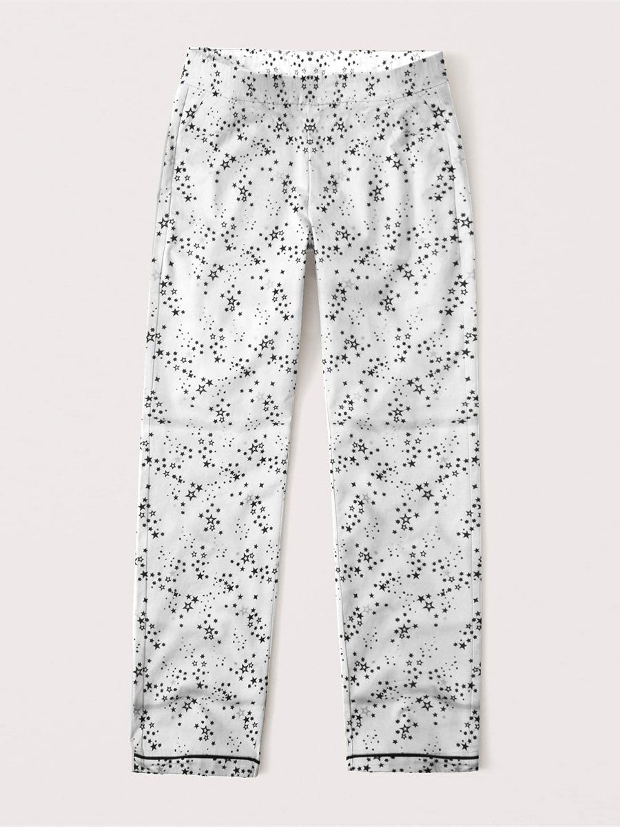 Premium Quality Falalen Trouser For Men-White Allover Print-SP3252