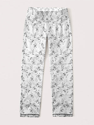 Premium Quality Falalen Trouser For Men-White Allover Print-SP3252