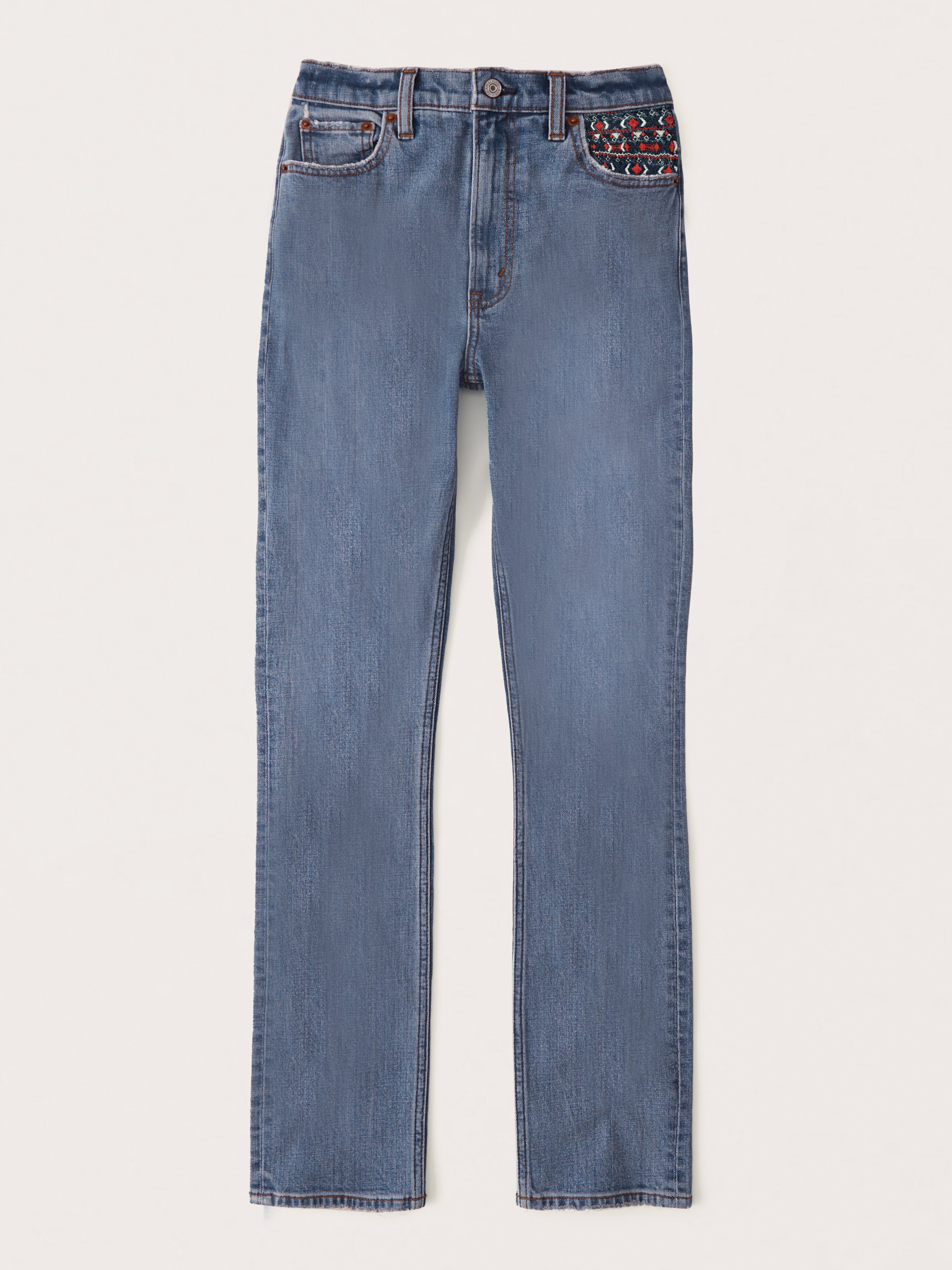 F&F Straight Fit Boot Cut Non Stretch Denim For Ladies-Blue Faded-SP2568