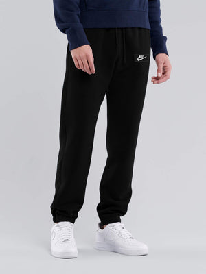 NK Terry Fleece Gathering Bottom Trouser For Men-Black-RT1585