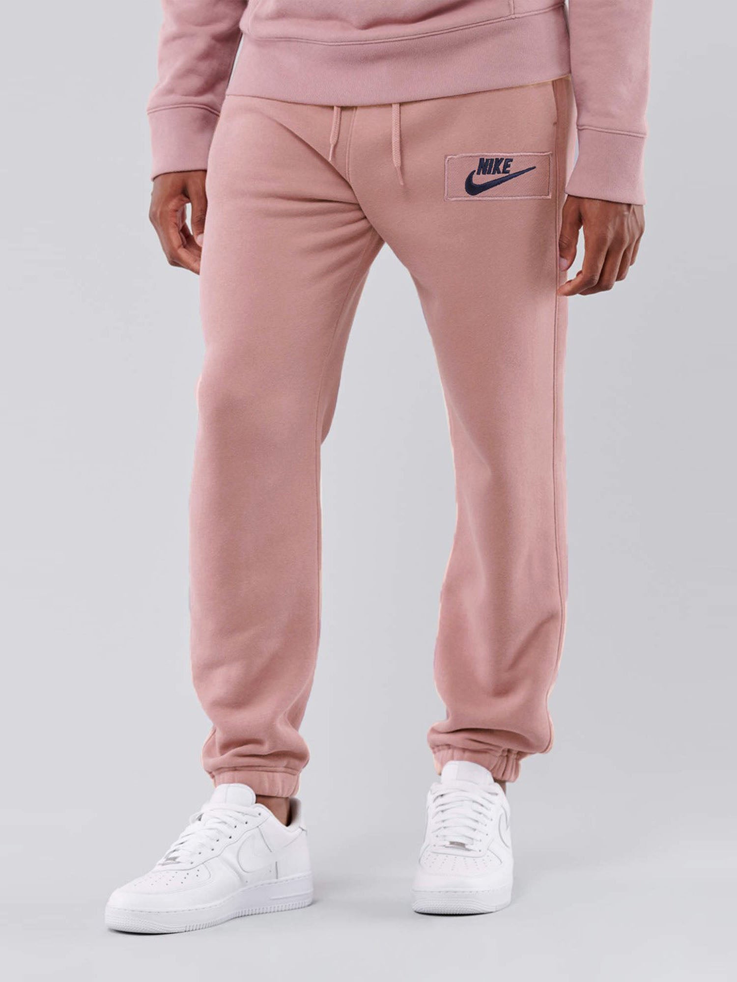 NK Terry Fleece Gathering Fit Pant Style Jogging Trouser For Men-Peach-BE2191/BR14314