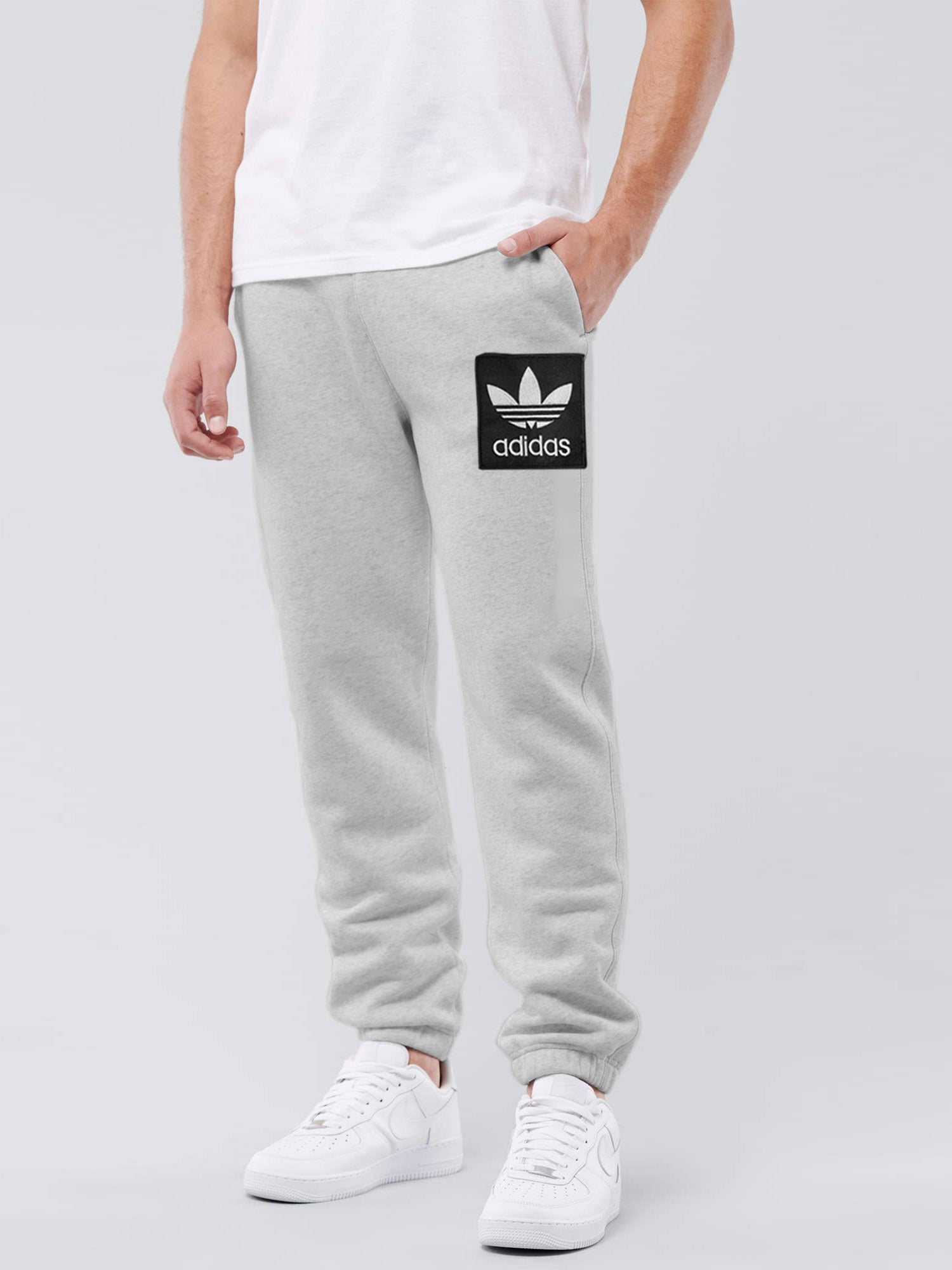 Adidas fleece best sale sweatpants mens