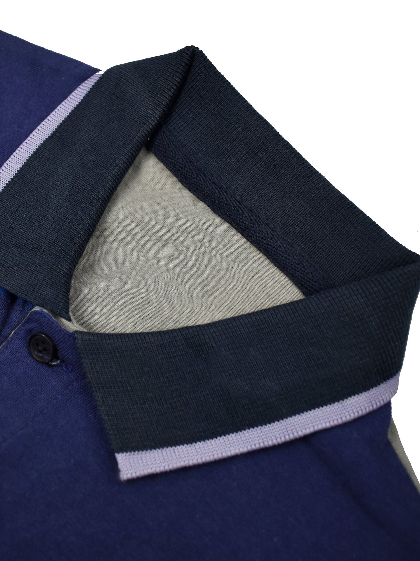 Champion Single Jersey Polo Shirt For Kids-Grey Cyan & Blue-SP1704/RT2414