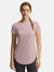 Knight Wear Curved Hem T Shirt For Women-Tea Pink-BE1452