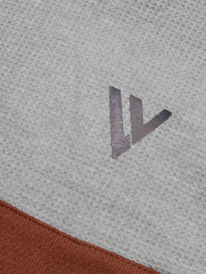 LV Crew Neck Long Sleeve Thermal Tee Shirt For Kids-Grey with Orange & Green-BE973/BR13220