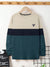 LV Crew Neck Long Sleeve Thermal Tee Shirt For Kids-Off White with Navy & Zinc-BE972/BR13219