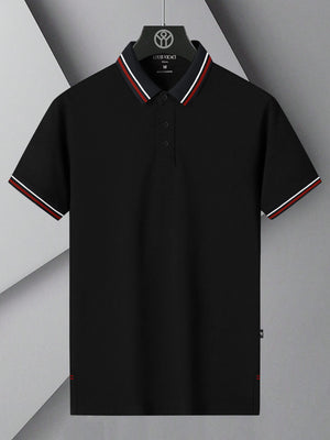 LV Summer Active Wear Polo Shirt For Men-Black-BE1342/BR13584