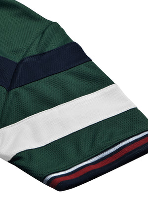 LV Summer Active Wear Polo Shirt For Men-Green with Stripe-BE1564/BR13780