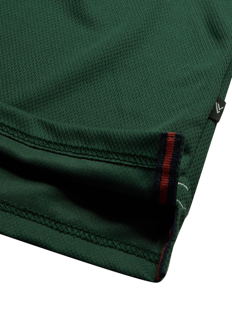 LV Summer Dry Fit Polo Shirt For Men-Green with Stripe-BE1564/BR13780