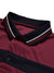 LV Summer Active Wear Polo Shirt For Men-Light Maroon with Stripe-BE1502/BR13746