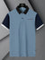LV Summer Polo Shirt For Men-Bond Blue with Navy-BE778/BR13025