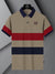 LV Summer Polo Shirt For Men-Camel with Red & Navy Panel-BE869